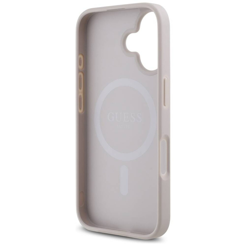 Schutzhülle IPHONE 16 Guess HC PU 4G Small 4G & Classic rosa