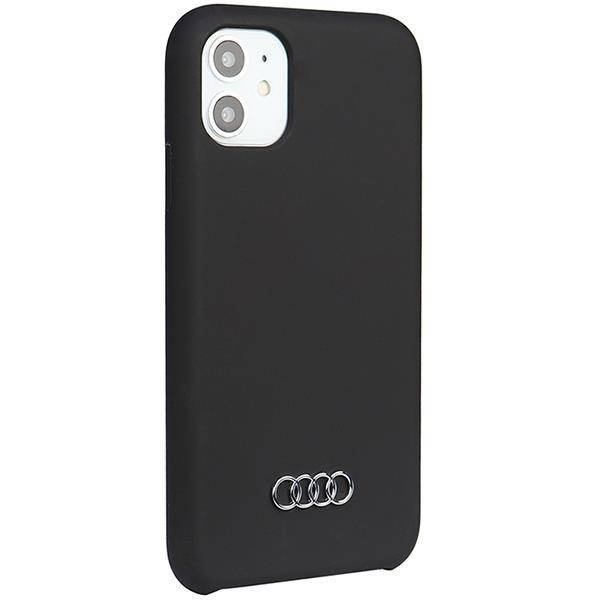Audi Silikonhülle iPhone 12/12 Pro 6,1&quot; schwarz/schwarz Hardcase AU-LSRIP12P-Q3/D1-BK