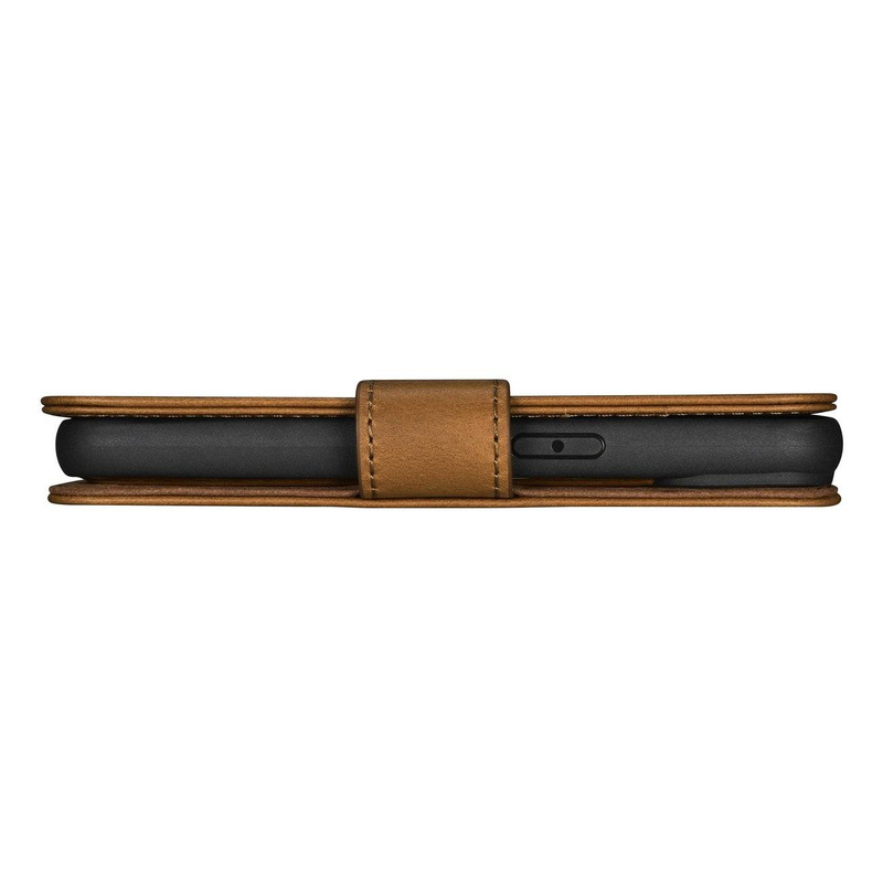 iCarer Oil Wax Wallet Case 2in1 case iPhone 14 Plus Leather Flip Cover Anti-RFID brown (WMI14220723-TN)
