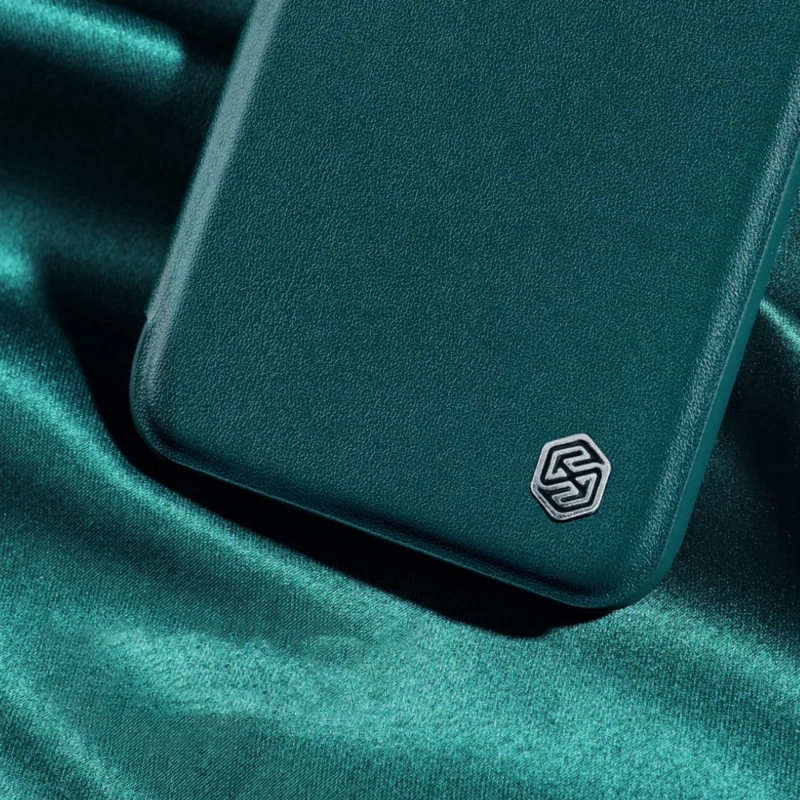 Nillkin Qin Cloth Pro Case Case for iPhone 14 Pro Max Camera Cover Holster Cover Flip Case Blue