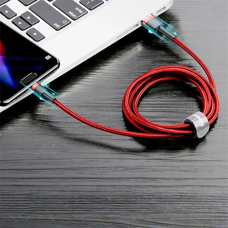 Baseus Cafule Cable - Kabel do ładowania i transmisji danych USB do USB-C 3 A, 1 m (czerwony)