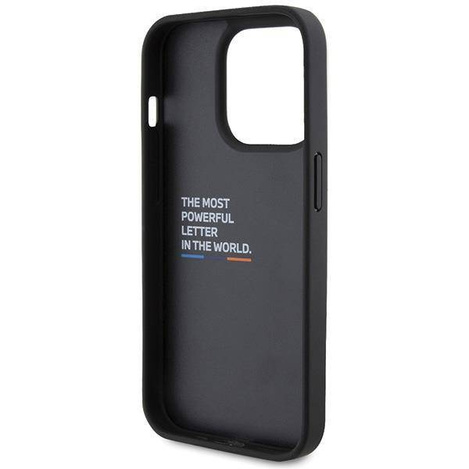 BMW Leather Carbon case for iPhone 15 Pro - black