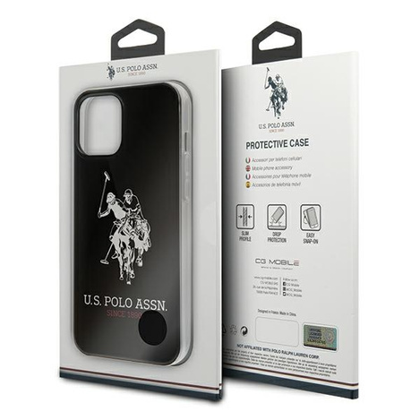 US Polo USHCP12LTPUHRBK iPhone 12 6,7" Pro Max czarny/black Shiny Big Logo