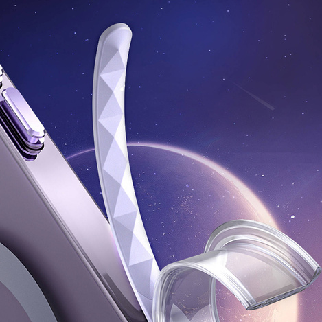Kingxbar PQY Ice Crystal Series Magnethülle für iPhone 14 MagSafe grau