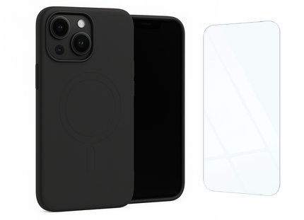 Etui do iPhone 14 Pro czarne MagSafe + Szkło