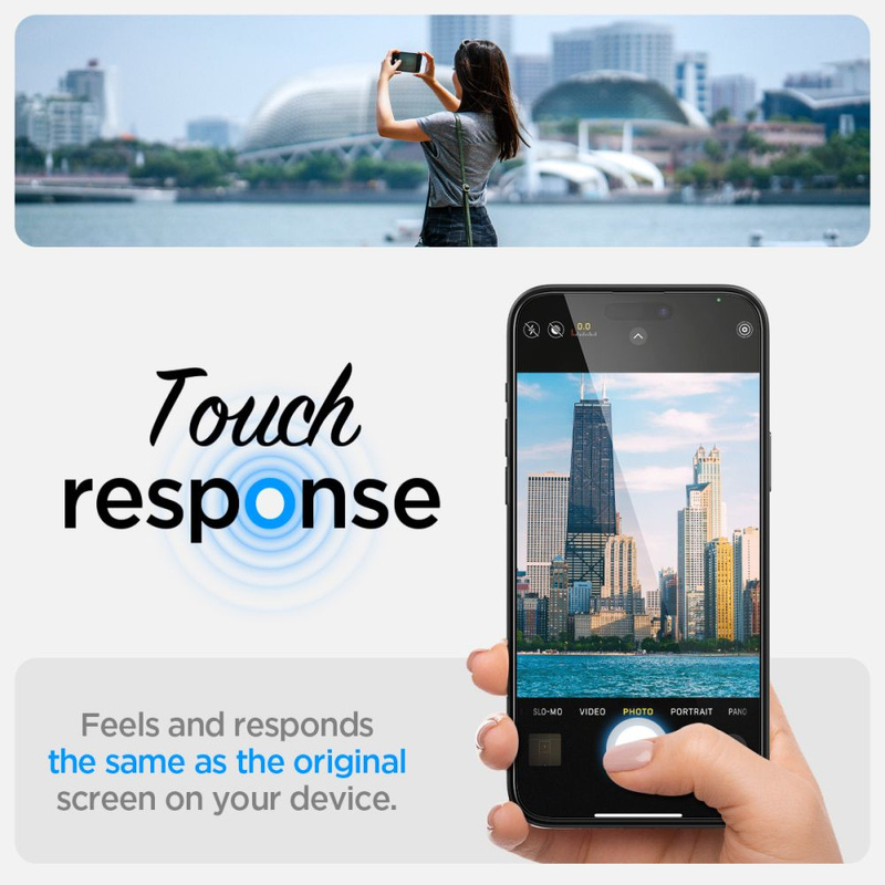 GEHÄRTETES GLAS Spigen GLAS.TR „EZ FIT“ FC IPHONE 15 SCHWARZ