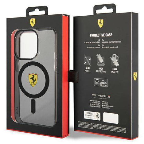 Ferrari FEHMP14LUKK iPhone 14 Pro 6.1" black/black hardcase Translucent Magsafe