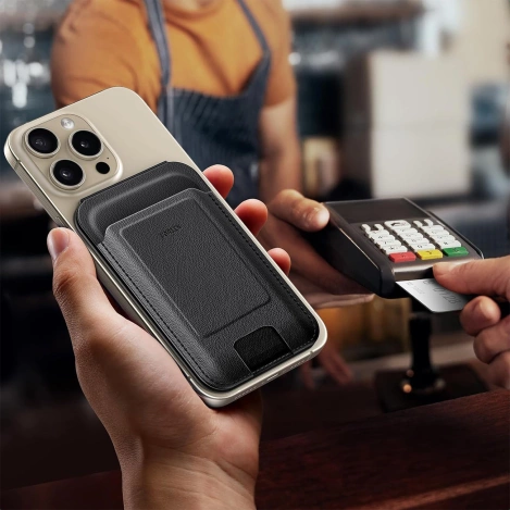 Portfel Ugreen Magnetic Wallet 45165 magnetyczny MagSafe z podstawką - czarny