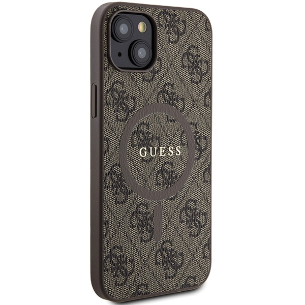 Oryginalne Etui GUESS Hardcase GUHMP14SG4GFRW do iPhone 14 (Kompatybilny z Magsafe / 4G Ring classic logo / brązowy)