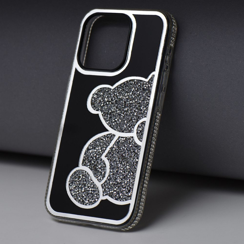 Futerał TEDDY BEAR do IPHONE 11 srebrny