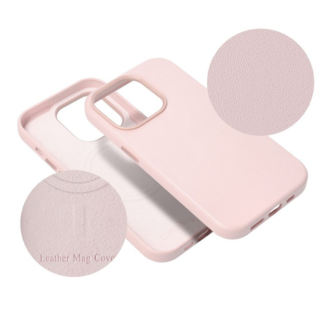Futerał LEATHER MAG COVER kompatybilny z MagSafe do SAMSUNG S25 różowy