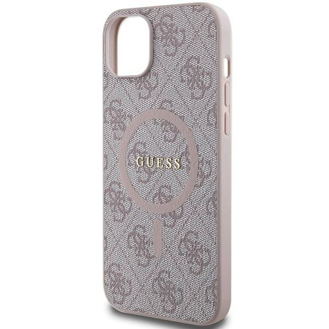 Oryginalne Etui GUESS Hardcase GUHMP14SG4GFRP do iPhone 14 (Kompatybilny z Magsafe / 4G Ring classic logo / różowy)