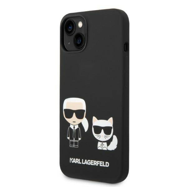 Karl Lagerfeld KLHMP14MSSKCK iPhone 14 Plus 6.7&quot; Hardcase schwarz / schwarz Liquid Silicone Karl &amp; Choupette Magsafe