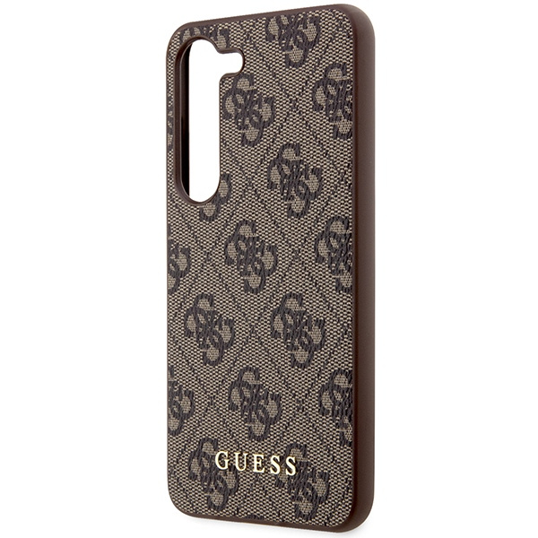Guess 4G Metal Gold Logo case for Samsung Galaxy S24+ - brown