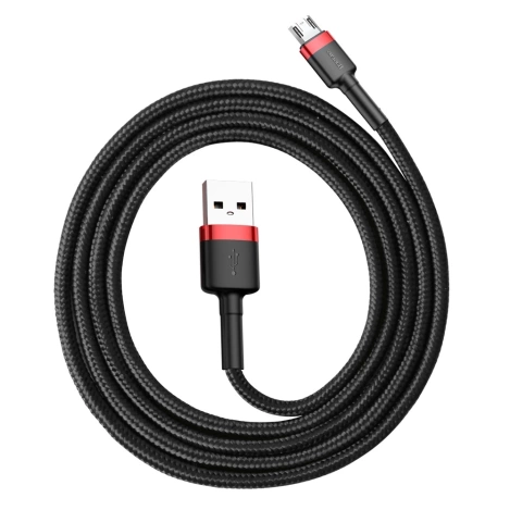 Baseus Cafule Cable - Dwustronny kabel połączeniowy micro USB na USB QC 3.0, 2.4 A, 1 m (czerwony/czarny)