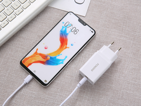 Foneng Ładowarka sieciowa K300 - USB - 18W 3A biała