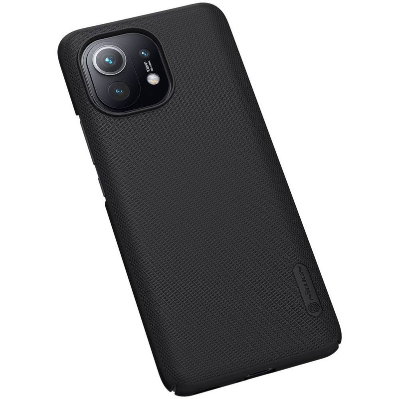 Nillkin Super Frosted Shield wzmocnione etui pokrowiec + podstawka Xiaomi Mi 11 czarny