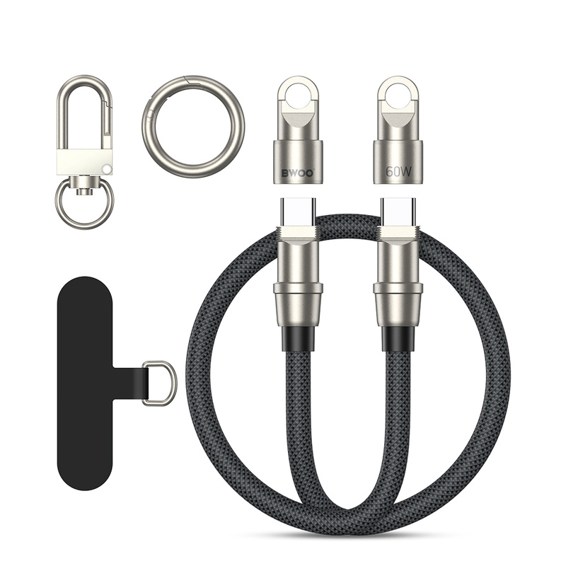 BWOO Smycz, zawieszka, kabel 27W USB-C do lightning, 0,3 m