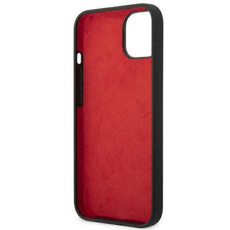 Original Case IPHONE 14 Ferrari Hardcase Silicone Metal Logo black