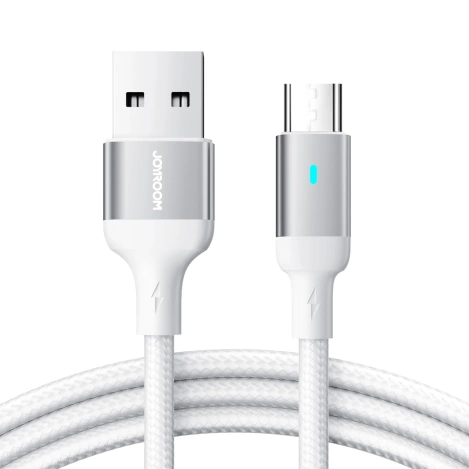 Joyroom USB-Kabel - Micro USB 2.4A für schnelles Aufladen und Datenübertragung 2 m weiß (S-UM018A10)