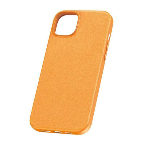 Etui APPLE IPHONE 15 PRO Baseus Fauxther Series pomarańczowe