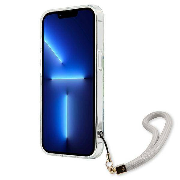 Schutzhülle IPHONE 13 MINI Guess Hardcase Flower Strap (GUHCP13SHFLSN) grün
