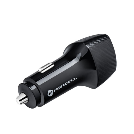 FORCELL CARBON ładowarka samochodowa Typ C 3.0 PD20W CC50-1C  (Total 20W) + kabel do Typ C PD60W