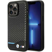 Hülle BMW BMHCP13L22NBCK iPhone 13 Pro / 13 6,1" schwarz/schwarz Hardcase Leder Carbon