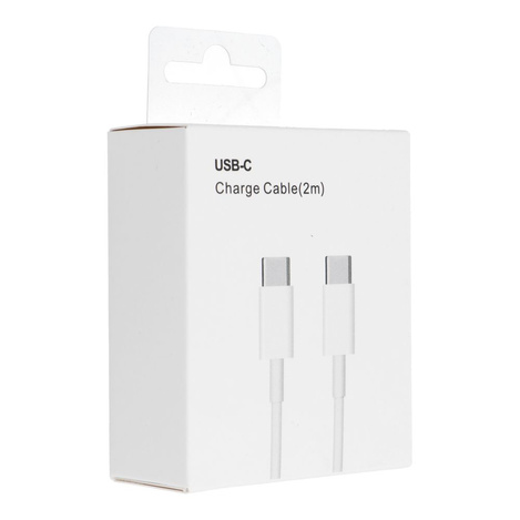 Kabel Typ C do Typ C PD QC3.0 3A 30W HD26 BOX 2 m biały