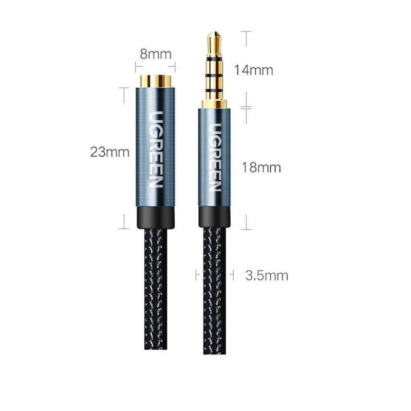 Ugreen Adapter Miniklinke 3,5 mm 0,5 m blau (AV118)