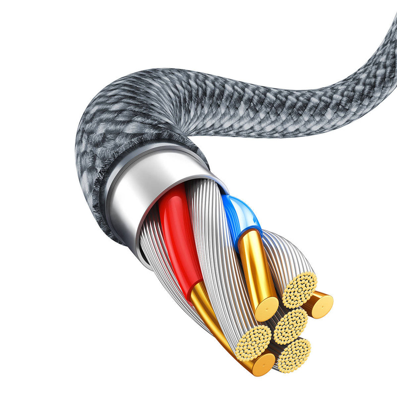 Baseus iPhone USB-Kabel - Lightning 1m, 2.4A grau (CALD000416)