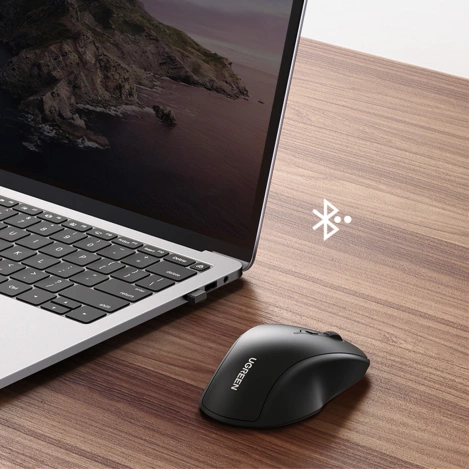 Ugreen MU101 ergonomische kabellose Maus Bluetooth 2,4 GHz – blau