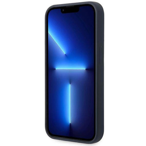 Original Case IPHONE 14 PRO MAX BMW Silicone Metal Logo MagSafe (BMHMP14XSILNA) navy blue