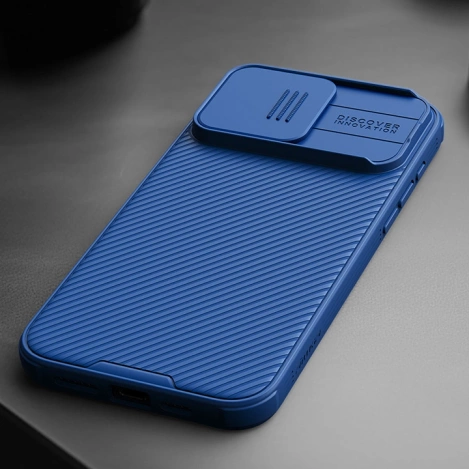 Nillkin CamShield Pro Magnetic Case for iPhone 15 Pro Max with Camera Protector - Blue