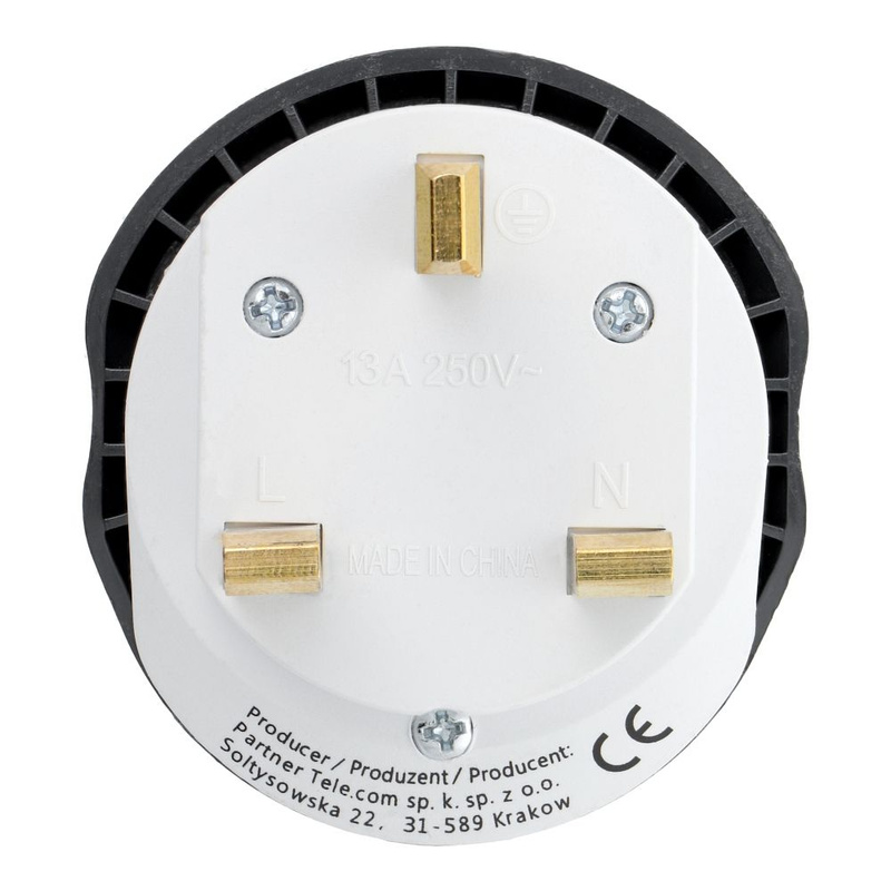 BLUE STAR Adapter podróżny GO TO Europe (Type E) 16A biały