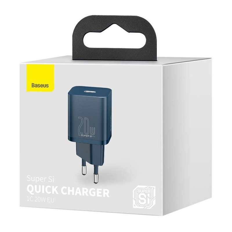 Baseus Super Si 1C szybka ładowarka USB Typ C 20 W Power Delivery niebieski (CCSUP-B03)