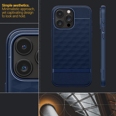 Case APPLE IPHONE 15 PRO MAX Caselogy Parallax Mag MagSafe navy blue