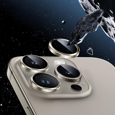 OSŁONA APARATU HOFI CAMRING PRO+ IPHONE 16 PRO / 16 PRO MAX NATURAL TITANIUM
