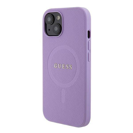 Guess GUHMP15SPSAHMCU iPhone 15 6,1" lila/lila Hardcase Saffiano MagSafe