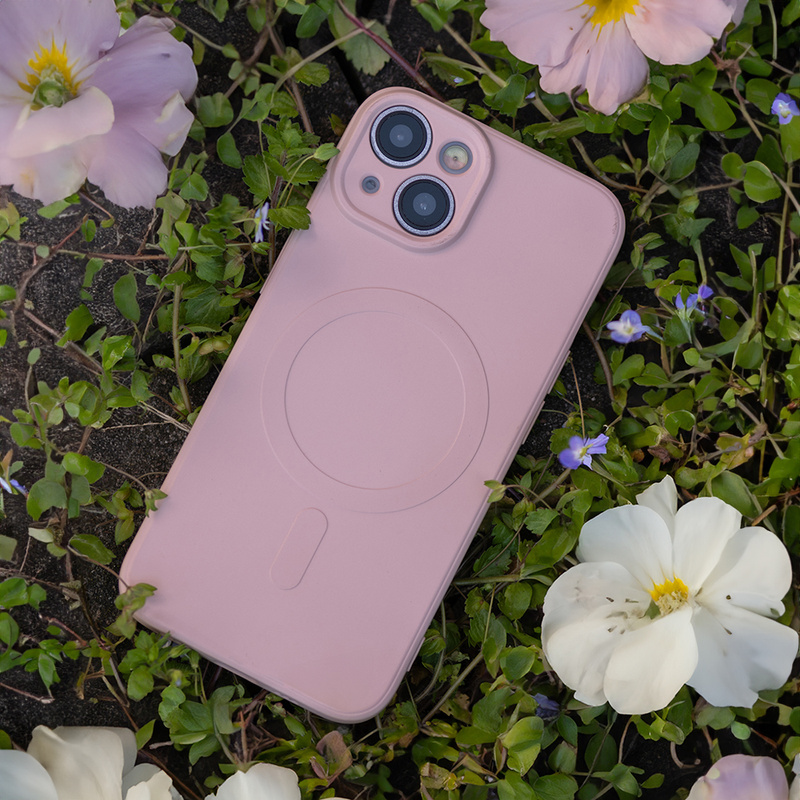 Nakładka Simple Color Mag do iPhone 15 Pro 6,1" różowa