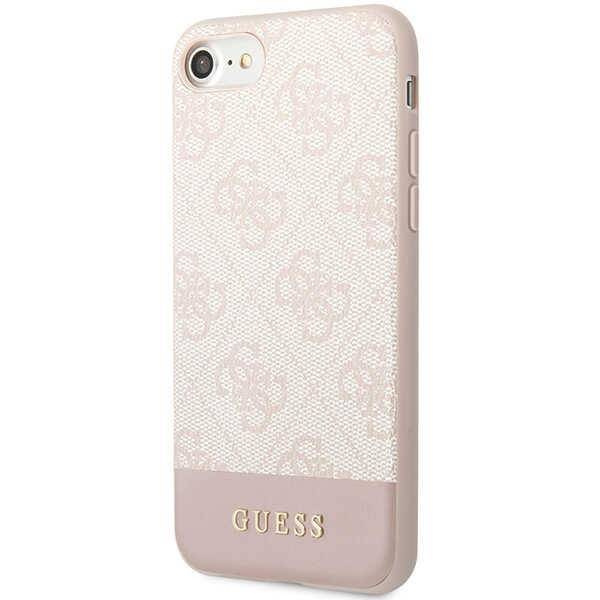 Guess GUHCI8G4GLPI iPhone 7/8/SE 2020/ 2022 rosa/rosa Hartschale 4G Stripe Collection