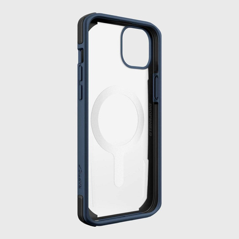 Raptic X-Doria Secure Case iPhone 14 mit gepanzerter blauer MagSafe-Hülle