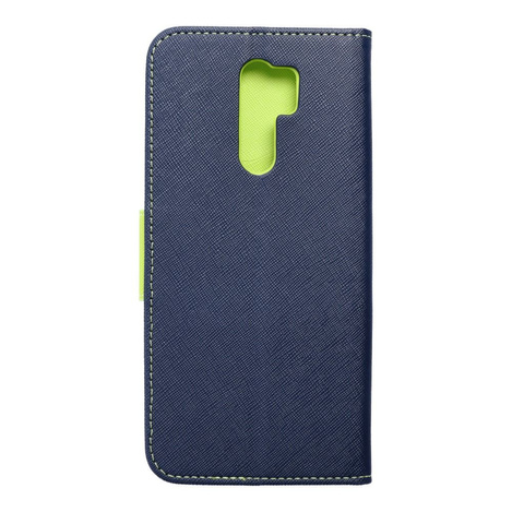 Kabura Fancy Book do  XIAOMI Redmi 9 granatowy / limonka