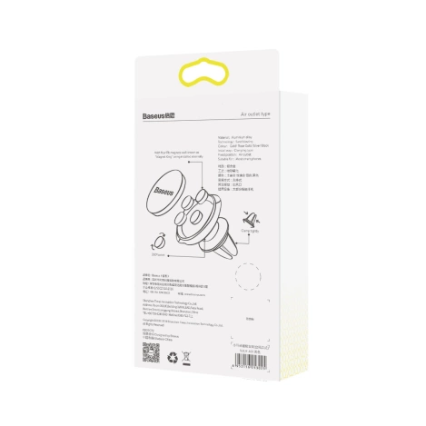 Uchwyt magnetyczny Baseus do kratki nawiewu / wentylacji Small Ears Air Magnetic szary SUER-A01