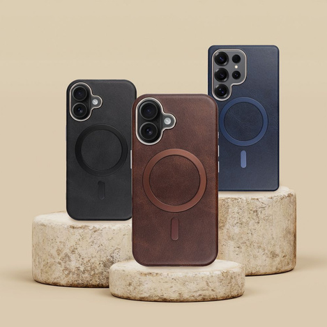 Futerał GENTLEMAN MAG COVER kompatybilny z MagSafe do IPHONE 16 PRO MAX czarny