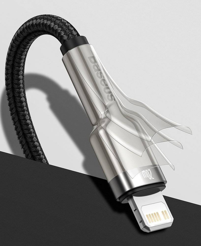 Baseus Cafule Metal Data kabel USB Typ C - Lightning 20 W Power Delivery 2 m biały (CATLJK-B02)