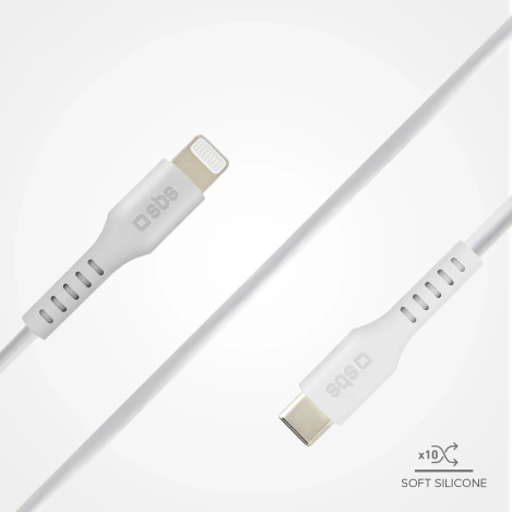 SBS TECABLELIGTC1W USB-C - Lightning Cable MFi Certified, 1m - White