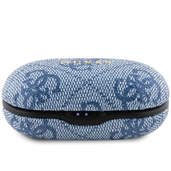 TWS Guess 4G Metal Bluetooth headphones with ENC docking station - blue