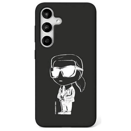 Schutzhülle SAMSUNG GALAXY S25 ULTRA Karl Lagerfeld Silicone Graffiti Ikonik Printed Logo MagSafe schwarz