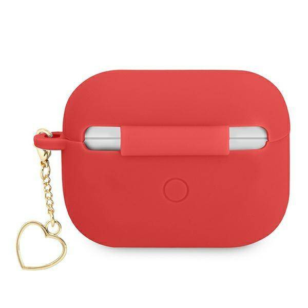 Original Case APPLE AIRPODS PRO Guess Silicone Charm Heart Collection (GUAPLSCHSR) red